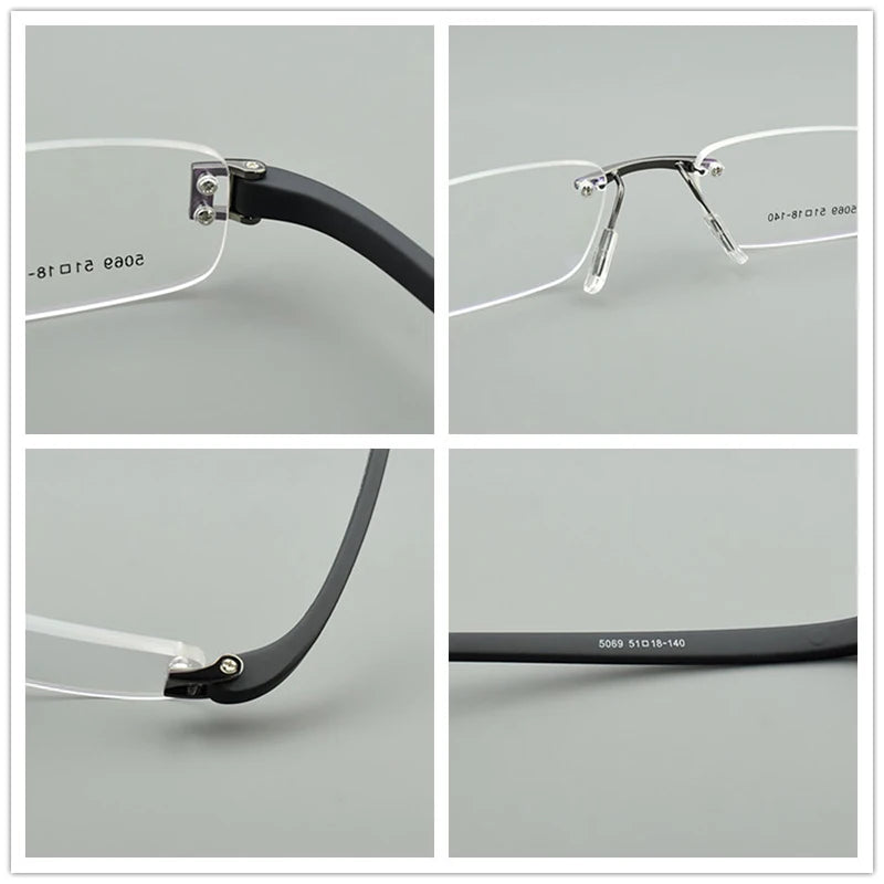 TR90 Titanium Glasses Frame for Men women 5069 Vintage square Myopia Prescription Eyeglasses Frames 2025 Optical Eyewear Reading