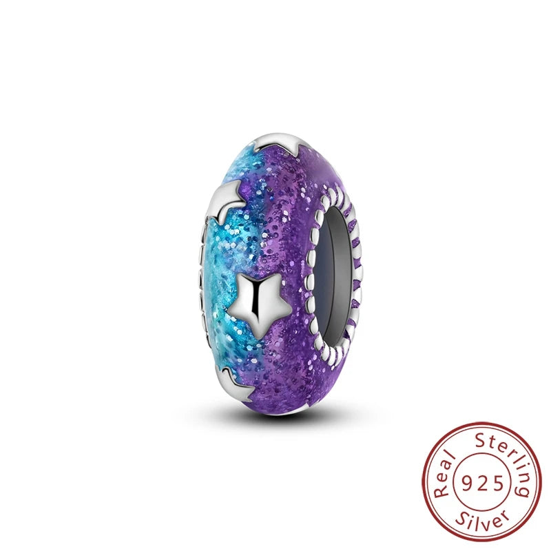 Charm Hot Sales 925 Sterling Silver Charms Beads CZ pave Round Clip Charms Fit Original Bracelet Necklace Charms Jewelry Gift