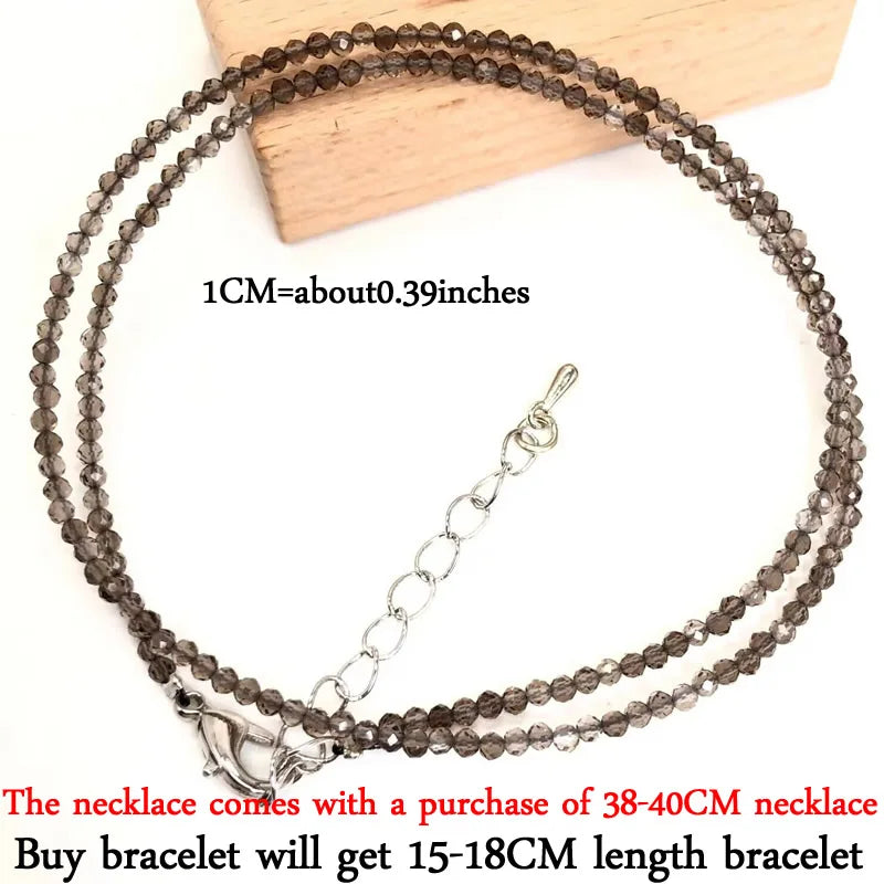 Mini -Faceted Gem Beads Necklaces For Women Natural Stone Chokers Agate garnet pearl Chain Handmade bracelet Yoga Jewelry Female