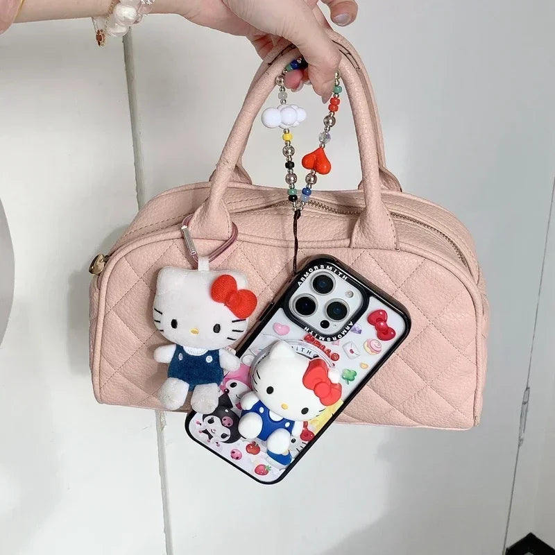 Magnetic Holder Magsafe Wireless Charge Phone Case For iPhone 16 15 14 13 12 11 Pro Max Sanrio Hello Kitty Kuromi Melody Cover