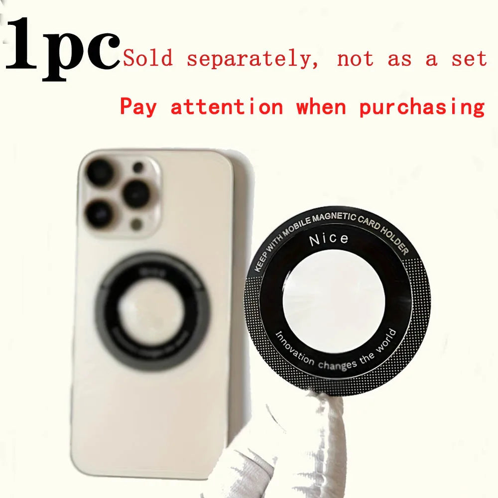 Upgraded Aluminum Alloy Vacuum Magnetic Car Phone Holder with 360° Rotation & Foldable Design Strong Magnetic Absorption