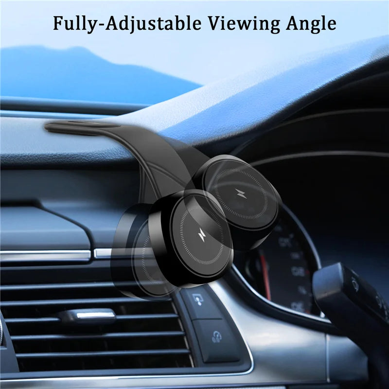 Magnetic Car Wireless Charger Fast Charging Car Phone Holder Center Control Screen Dashboard for iPhone 15 14 13 12 Pro Max Mini