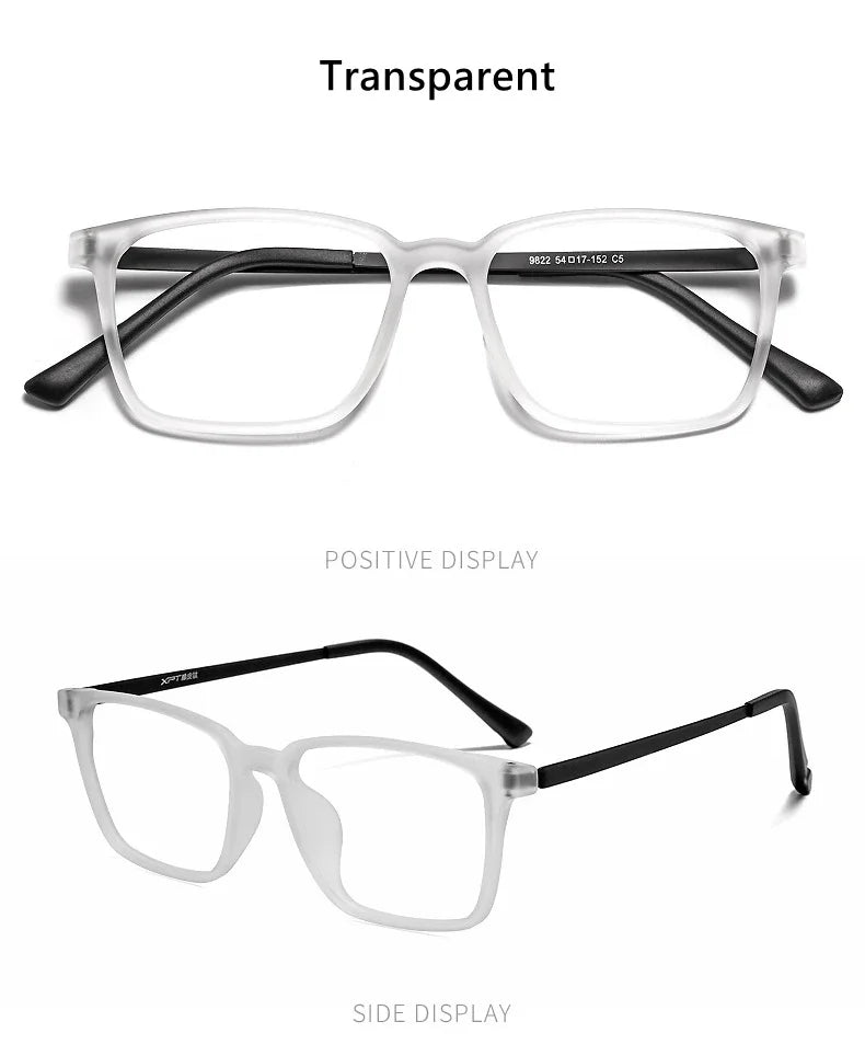 Ultra-Light Square Rubber Titanium Myopia Eyewear Frame Women Blue Light Blocking Optical Prescription Glasses Frame Men 9822