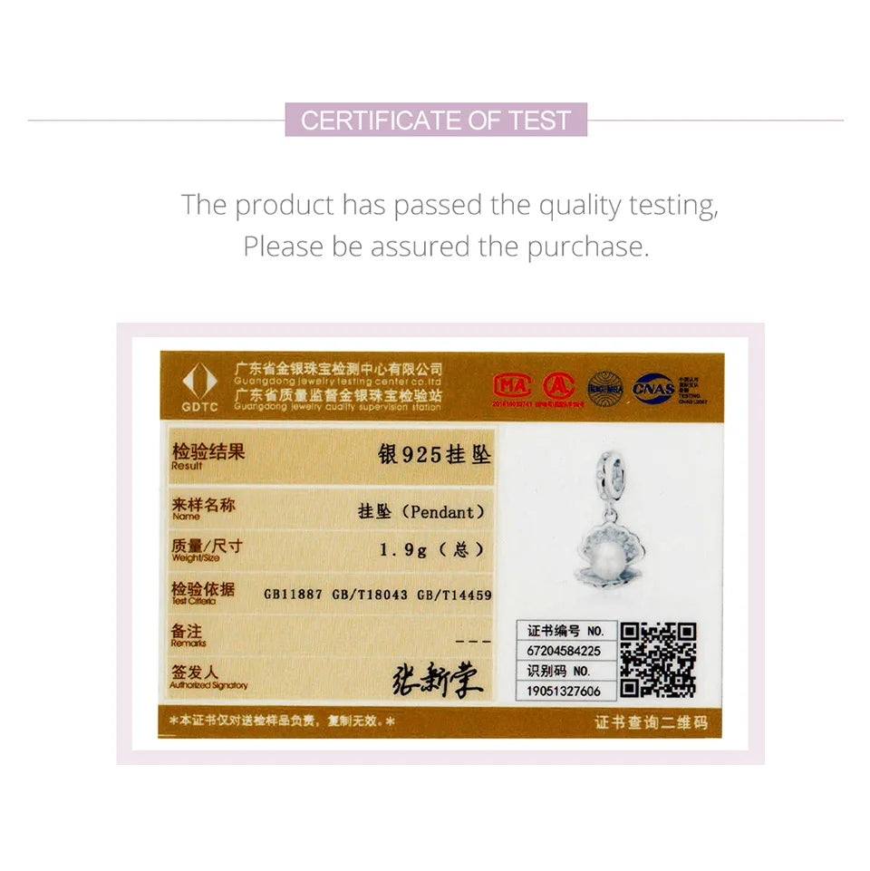 BISAER 925 Sterling Silver Charm Ocean Style Fish Dolphin Mermaid Shell Blue CZ Bead For Necklace&Bracelet DIY Fine Jewelry Gift