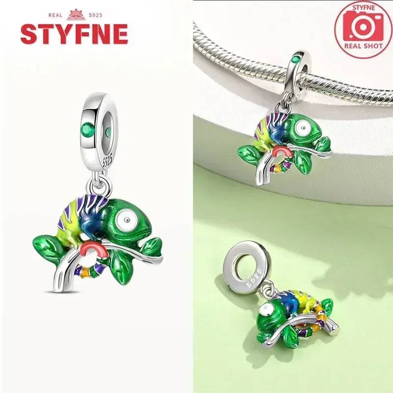 S925 Silver Glow-in-the-dark Firefly Charm Pendant Fit Original Charms Bracelet Gift Beads for Women Diy Fine Jewelry Gifts