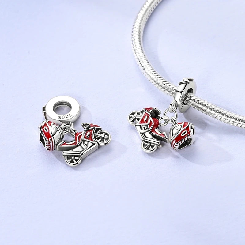 Original Charms Bead 925 Sterling Silver Paris Tower Car Map Castle Travel Charms Fit Pendant Bracelets Women DIY Jewelry Making