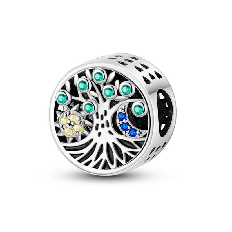 Charm Hot Sales 925 Sterling Silver Charms Beads CZ pave Round Clip Charms Fit Original Bracelet Necklace Charms Jewelry Gift