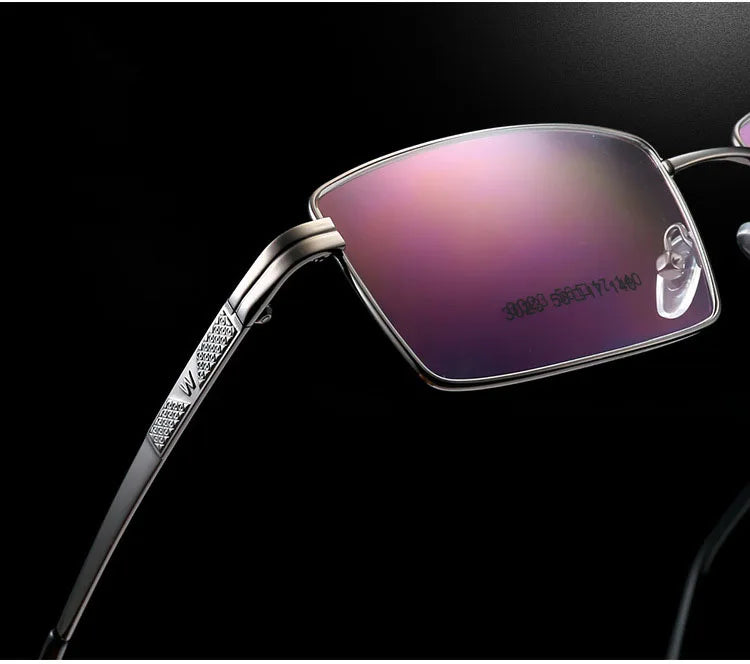 UVLAIK Square Titanium Glasses Frame Alloy Thick Eyeglasses For Women Metal Plated Eyewear Man Female Male Frames