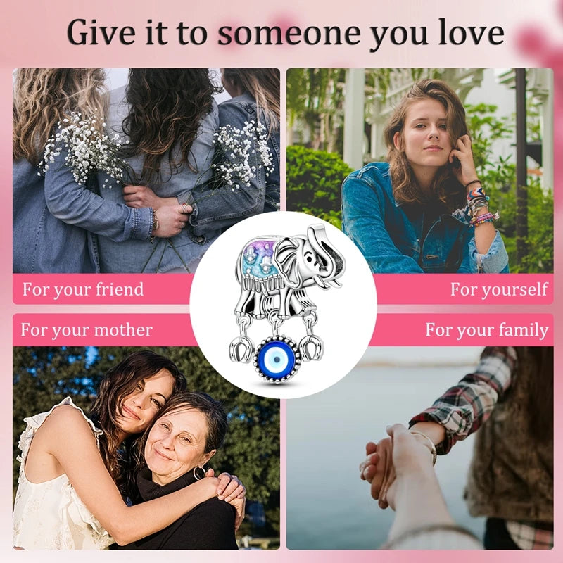 New 925 Silver Dream Charms Baeds Angel Devil's Eye Fatima's Hand Cross Charms Pendant Fit Original Bracelet Women Jewelry Gift