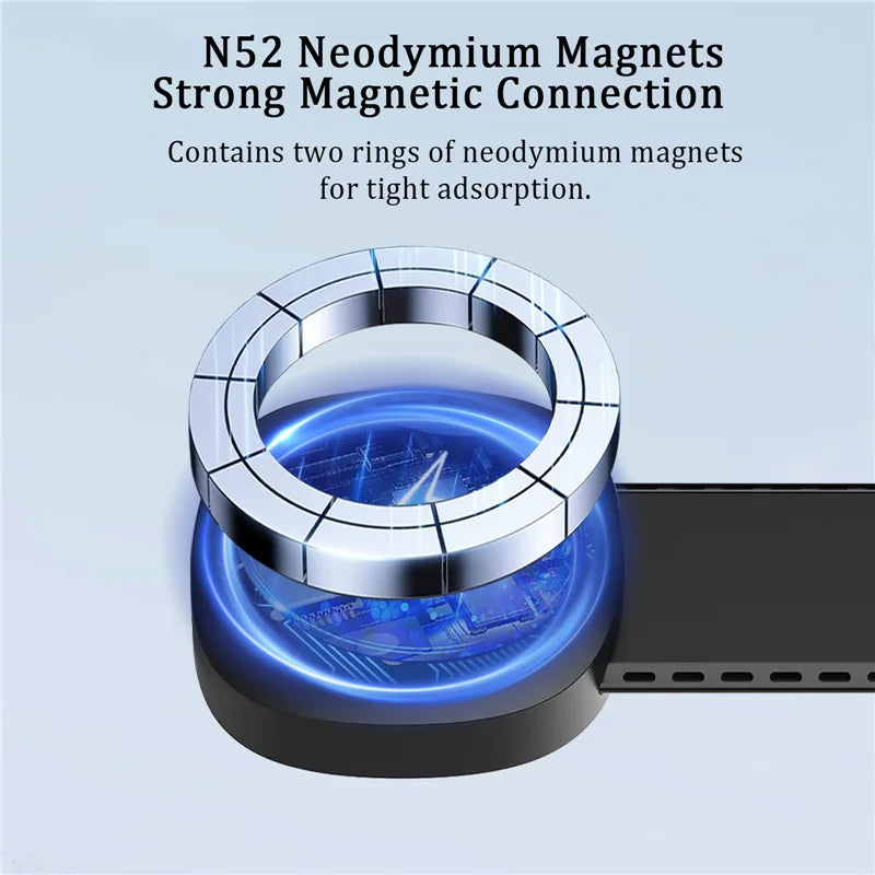 Magnetic Car Wireless Charger Fast Charging Car Phone Holder Center Control Screen Dashboard for iPhone 15 14 13 12 Pro Max Mini