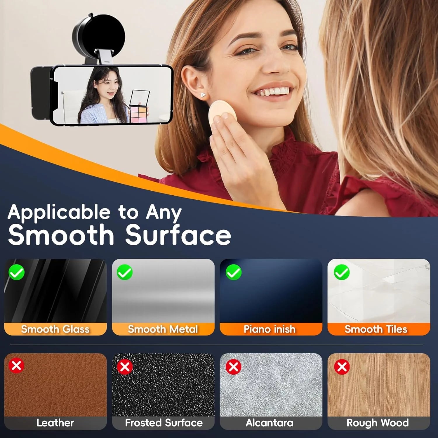 Upgraded Aluminum Alloy Vacuum Magnetic Car Phone Holder with 360° Rotation & Foldable Design Strong Magnetic Absorption