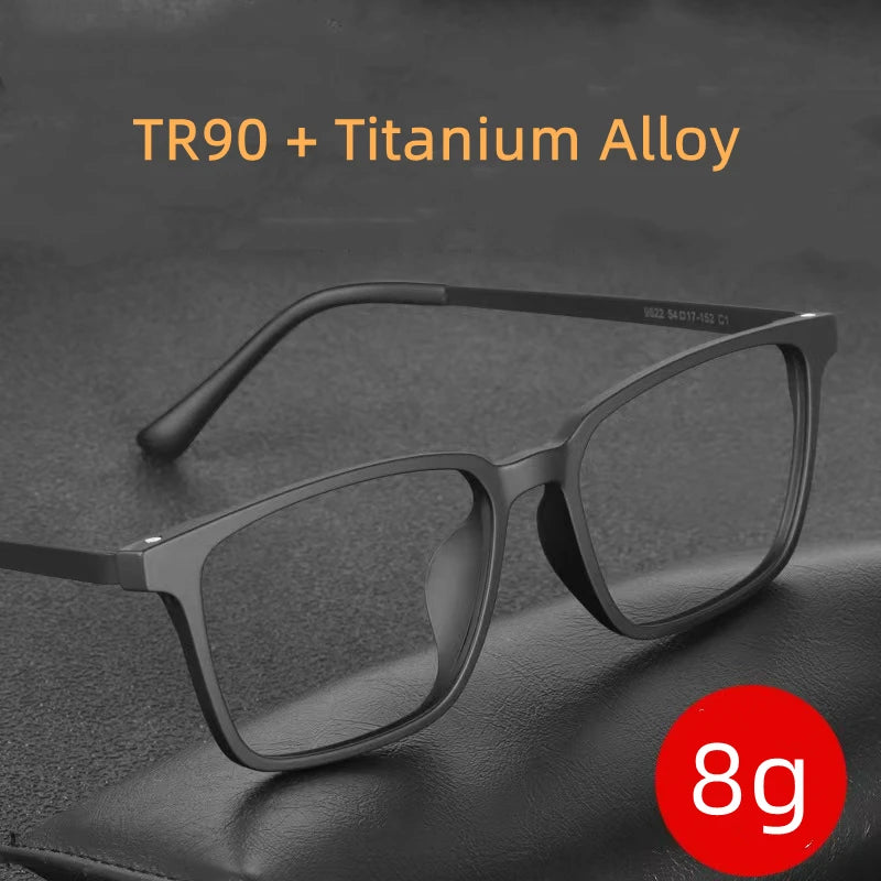 Ultra-Light Square Rubber Titanium Myopia Eyewear Frame Women Blue Light Blocking Optical Prescription Glasses Frame Men 9822