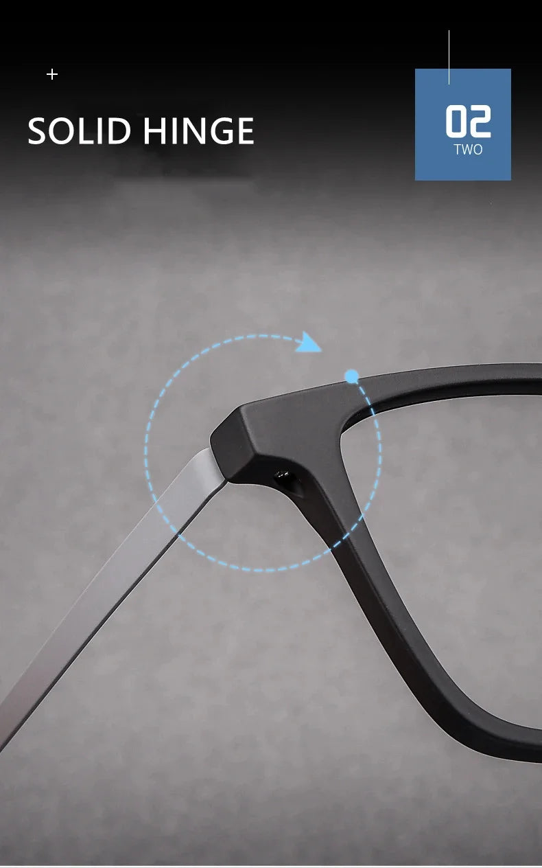 Ultra-Light Square Rubber Titanium Myopia Eyewear Frame Women Blue Light Blocking Optical Prescription Glasses Frame Men 9822