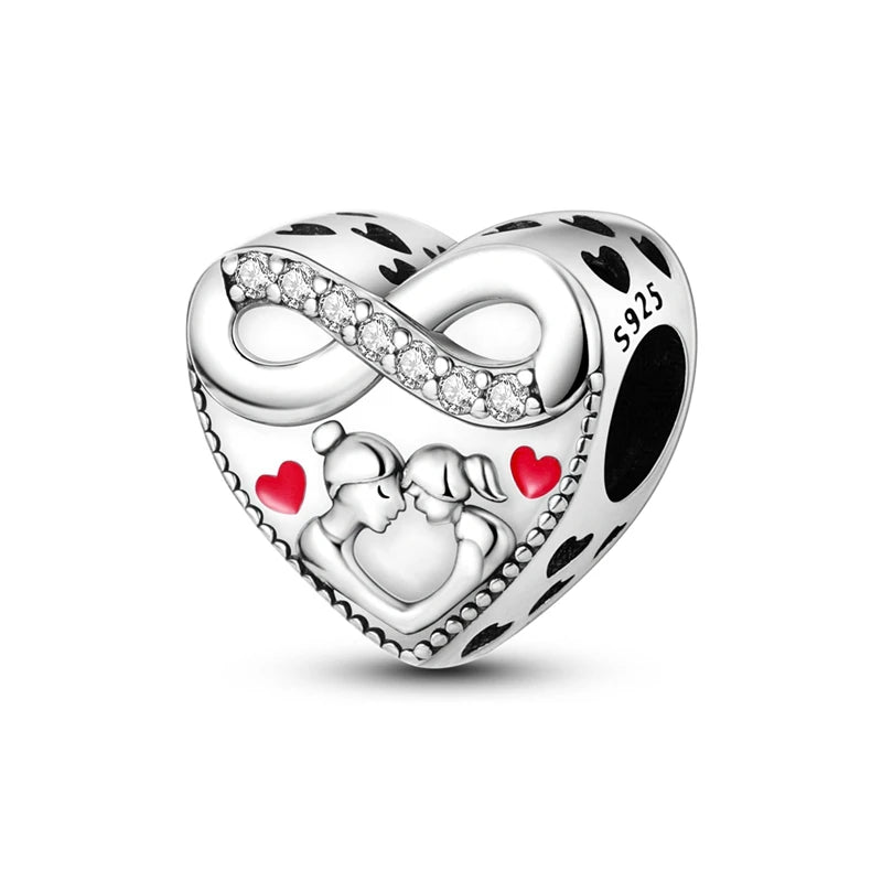 Charm Hot Sales 925 Sterling Silver Charms Beads CZ pave Round Clip Charms Fit Original Bracelet Necklace Charms Jewelry Gift