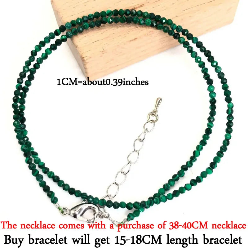 Mini -Faceted Gem Beads Necklaces For Women Natural Stone Chokers Agate garnet pearl Chain Handmade bracelet Yoga Jewelry Female