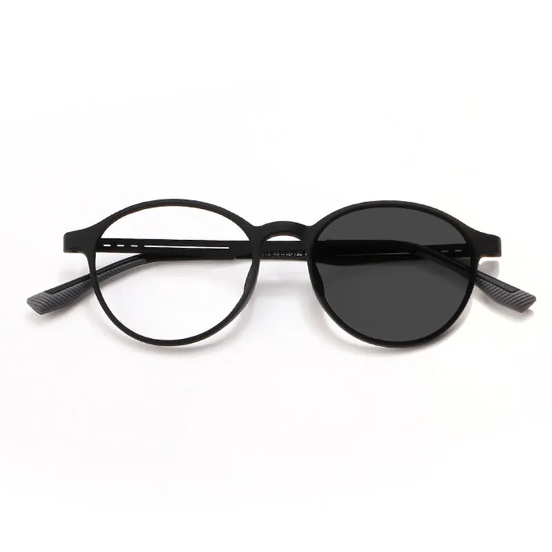 KOCOLIOR New Rubber Titanium Anti Blue Light Reading Glasses Customized Optical Round Frame Presbyopia Glasses for Men and Women