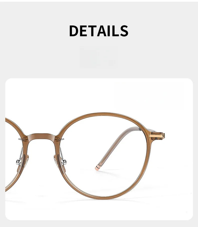 F·DRACON Ultra Light Titanium Eyeglass Frame Retro Round Men's And Women's Eyeglass Frame 9g Optical Prescription Frame 9206