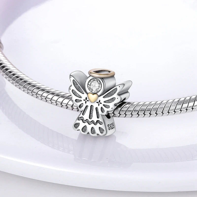 New 925 Silver Dream Charms Baeds Angel Devil's Eye Fatima's Hand Cross Charms Pendant Fit Original Bracelet Women Jewelry Gift