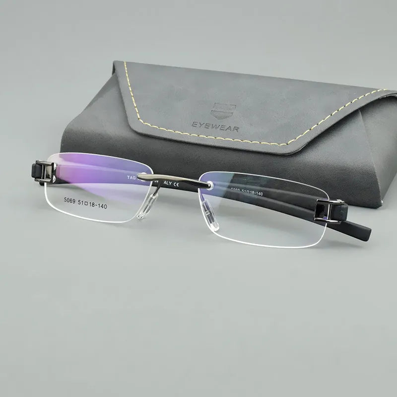TR90 Titanium Glasses Frame for Men women 5069 Vintage square Myopia Prescription Eyeglasses Frames 2025 Optical Eyewear Reading