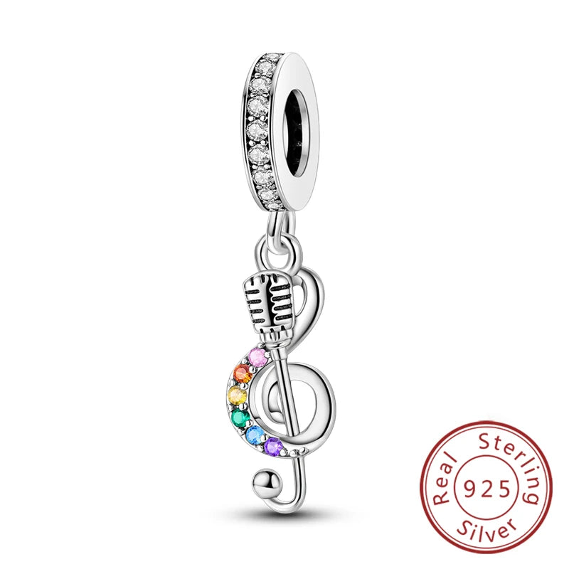 Fit Original 925 Sterling Silver Charms Beads Wine Glass Coffee Cup Charms Pendant For Women Bracelet Charms DIY Jewelry Gift