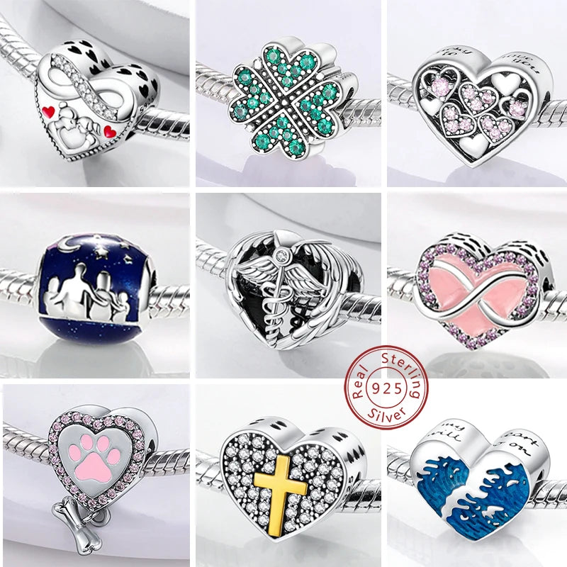 Charm Hot Sales 925 Sterling Silver Charms Beads CZ pave Round Clip Charms Fit Original Bracelet Necklace Charms Jewelry Gift