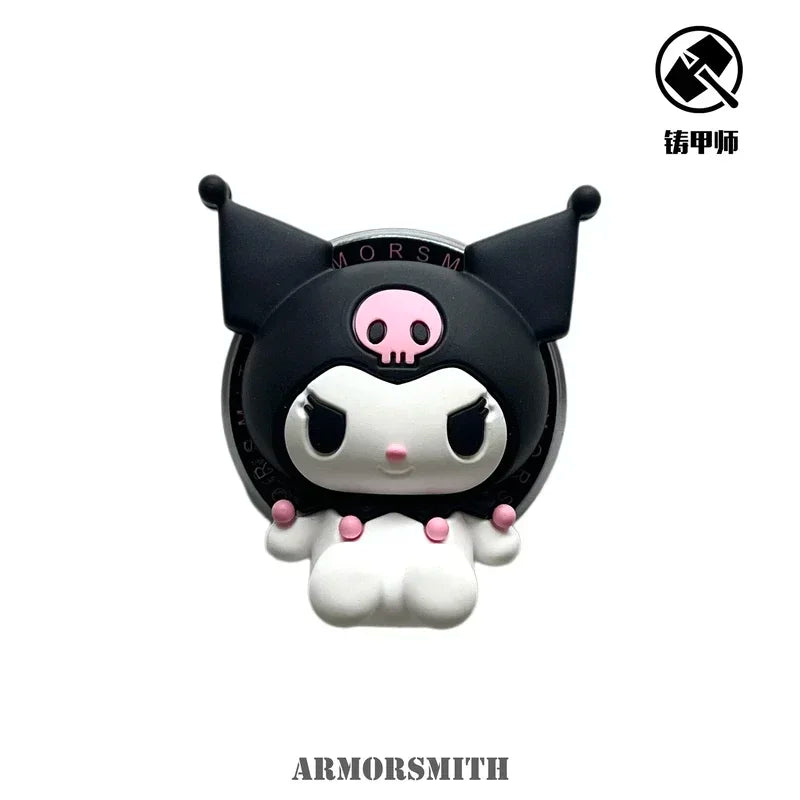 Magnetic Holder Magsafe Wireless Charge Phone Case For iPhone 16 15 14 13 12 11 Pro Max Sanrio Hello Kitty Kuromi Melody Cover