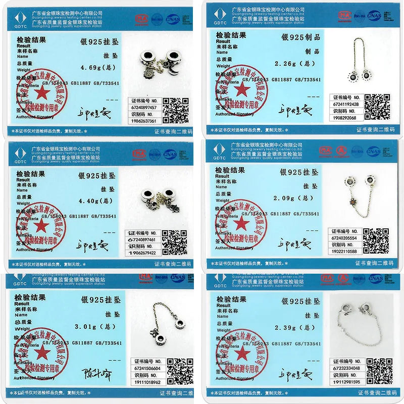 Safety Chain Charms Fit Original 925 Sterling Silver Charms Beads Moon Star Butterfly Heart Safety Chain for Women Jewelry Gift